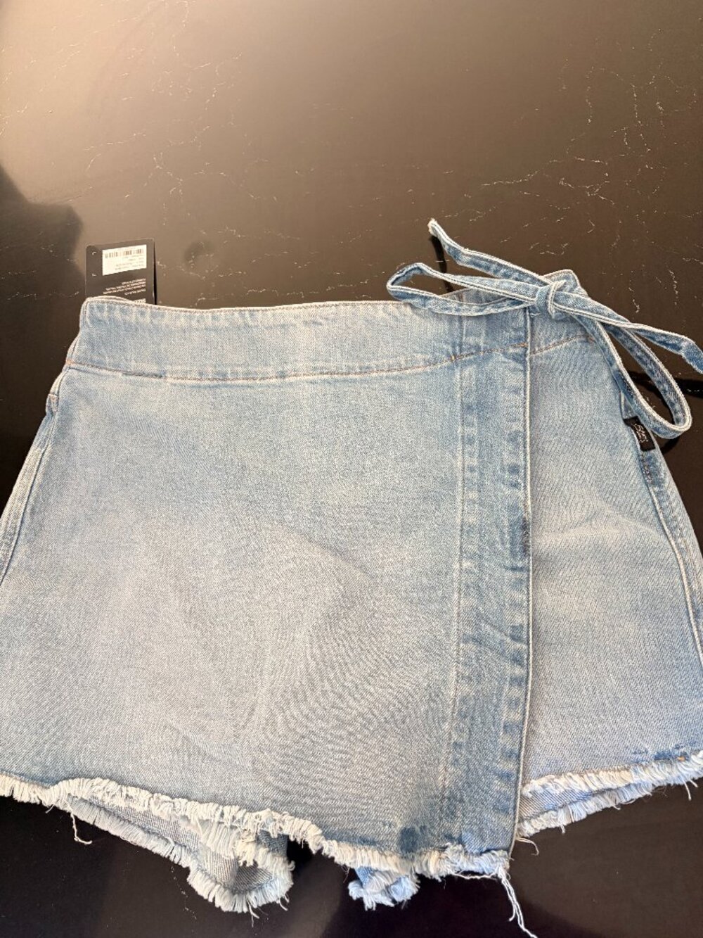 Silver Jeans Co. denim skirt with shorts